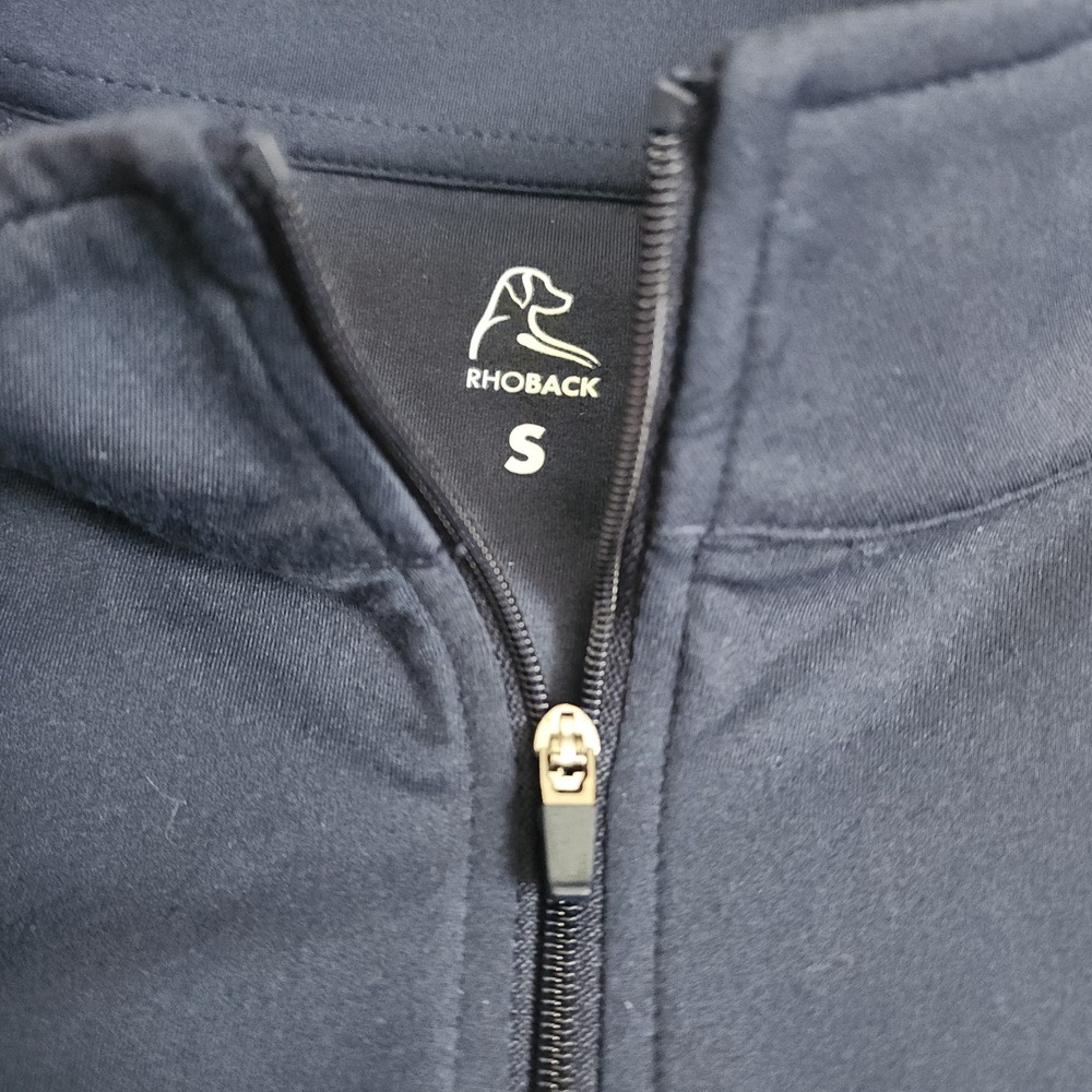 Rhoback Quarter Zip Pullover Mens Small Navy Eaton Power System Logo Performance - Picture 5 of 8